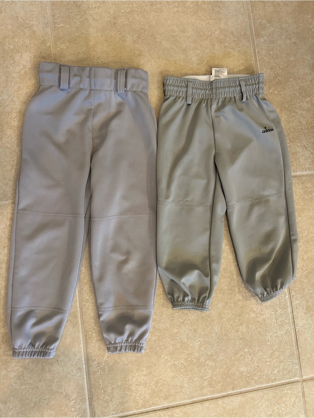 Kids Gray Baseball Pants